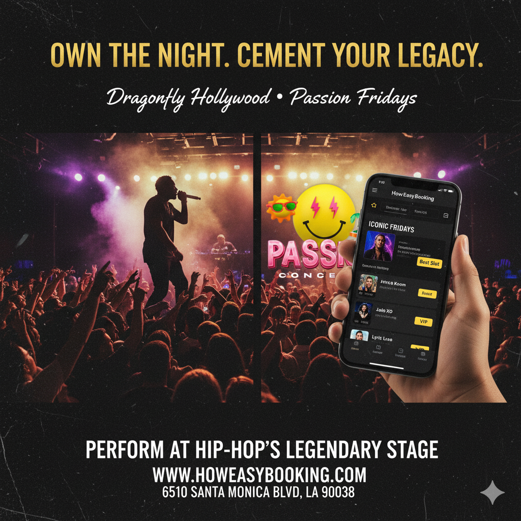 MUSIC PERFORMANCE SLOT Ignite Your Legend: Perform at Dragonfly Hollywood's "Passion Fridays"